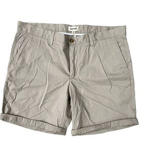 Open Edit beige cotton stretch men’s shorts size 36W NWOT